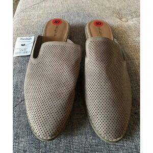 Indigo Rd Hayze Mule Flats Women's Size 10 Taupe Fabric Slip On Shoe New